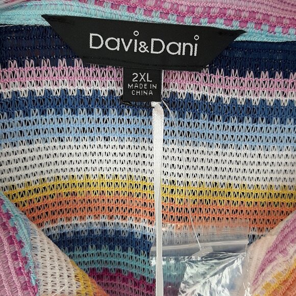 NWT!! DAVI & DANI Summer Vibe Striped Shirt - Picture 8 of 11